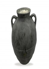 Jarrón de cerámica gris oscuro Ash