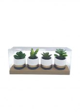 Set x4 macetas blancas Blanco