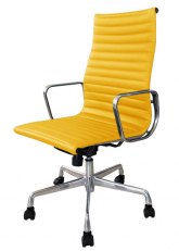 Sillón Aluminum Alto - Tapizado Amarillo