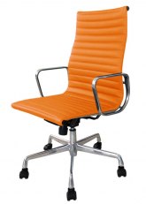 Sillón Aluminum Alto - Tapizado Naranja