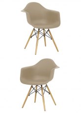 Sillones Eames x2 - SO - Beige Sandy
