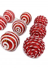 Set de 9 Esferas Rojas “Candy Mix”