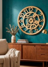 Reloj de pared calado estilo industrial