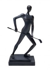 Escultura Hombre Golf Negro