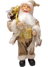 Papá Noel Invernal Dorado con Bolsa 30