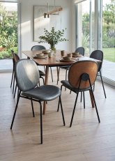 Silla Hari Gris Pu Madera