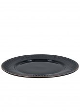 Plato playo Acapulco borde dorado 27 CM Negro