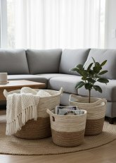 Set de 3 Canastos Duo Natural