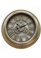 Reloj de Pared Calado Dorado Transparente