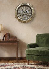 Reloj de Pared Calado Dorado Transparente