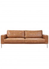 Sillón Ibiza Cuero  2 Cuerpos Cuero Marron Oscuro