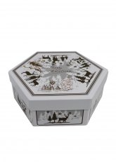 Caja de Esferas Navideñas Blanco & Dorado