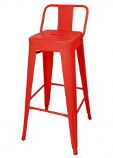 Taburete Alto Tolix RM SP Tono Rojo