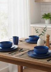 Set de Vajilla de 12 piezas azul índigo