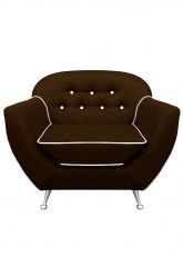 Sillón Bari 1 cuerpo Bolton Chocolate