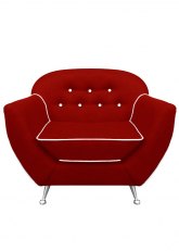 Sillón Bari 1 cuerpo Bolton Rojo