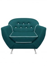 Sillón Bari 1 cuerpo Bolton Turquesa