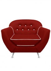 Sillón Bari 1 cuerpo Venecia Rojo