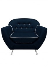 Sillón Bari 1 cuerpo Venecia Azul Marino