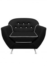 Sillón Bari 1 cuerpo Bolton Negro