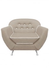 Sillón Bari 1 cuerpo Venecia Gris Claro