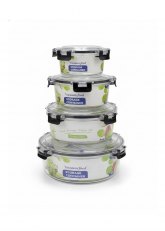 Set de 3 Recipientes herméticos de Vidrio redondos