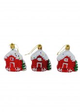 Set de 3 adornos Casitas
