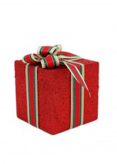 Cajita Regalo Roja con Lazo Navideño