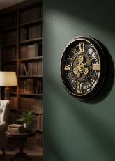 Reloj de Pared Espejo Romanos Dorado