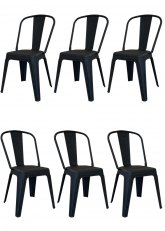 Silla Tolix Air x6 (Plástico Reforzado) Negro