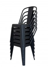 Silla Tolix Air x6 (Plástico Reforzado) Negro