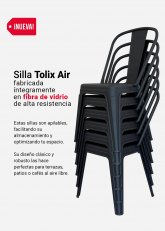 Silla Tolix Air x6 (Plástico Reforzado) Negro