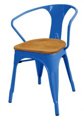 Sillon Tolix Madera - Tono Azul Claro