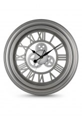 Reloj de Pared Calado Plata Transparente