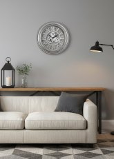 Reloj de Pared Calado Plata Transparente