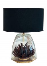 Lampara Plumas Negro