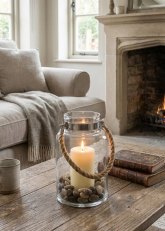 Florero Vidrio con Soga