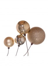 Guirnalda de Bolas Navideñas Doradas