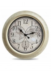 Reloj de pared Mapamundi blanco