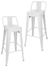 Set Taburete alto Tolix RM SP x2 Tono Blanco