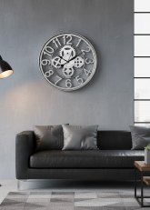 Reloj de Pared Calado Árabes Plateado