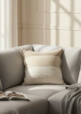 Almohadón Tusor Patch 50x50