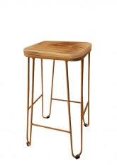 Taburete Medio Lorex Cuadrado Tono Cobre