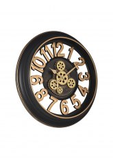 Reloj de Pared Engranajes Árabes Negro