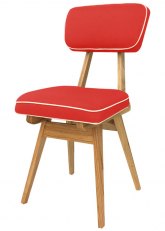 Silla American Wood - Tapizado Rojo