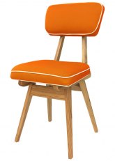 Silla American Wood - Tapizado Naranja