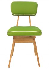 Silla American Wood - Tapizado Verde Manzana