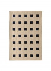 Alfombra Patrón Cuadros Oscuros 160 cm