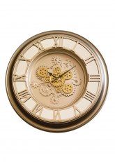 Reloj de Pared Engranajes Romanos Dorado
