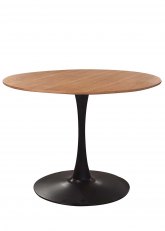 Mesa Tulip Redonda Madera Negra 100 Negro